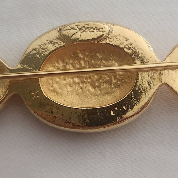 Vintage Rare Jesara Goldtone Metal Partridge Unicorn Multi Animal Brooch Pin - Picture 3 of 4